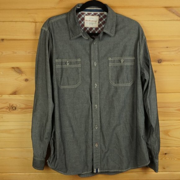 Original Waterproof Vintage Gray Button Up Shirt Size Large - Picture 1 of 6